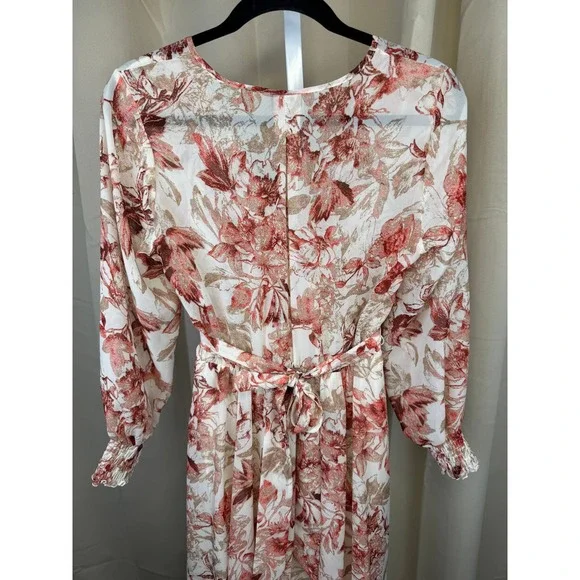 Kate and Lily Floral Print Long Sleeve Maxi Dress Women's Size 4 - Picture 3 of 8